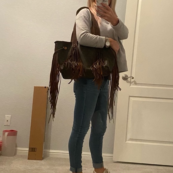 Authentic Vintage Louis Vuitton up cycle with boho leather fringe - Picture 9 of 10